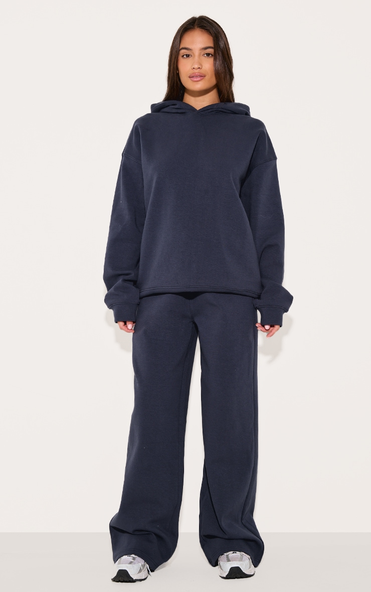 Navy Premium Interlock Straight Leg Joggers